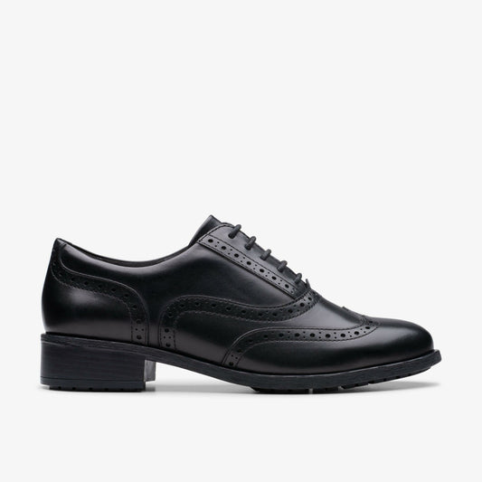 Havisham Oak Black Leather Clarks Women