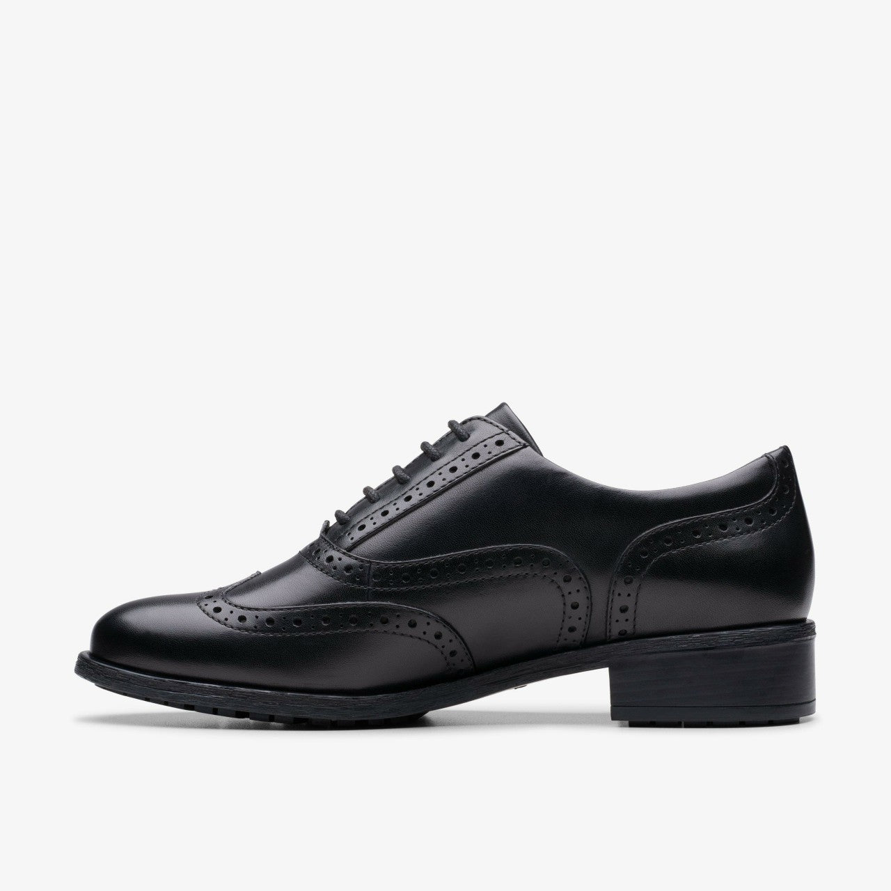 Havisham Oak Black Leather Clarks Women
