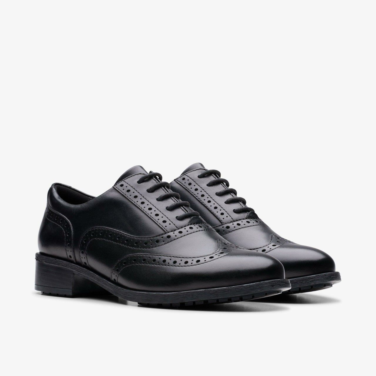 Havisham Oak Black Leather Clarks Women