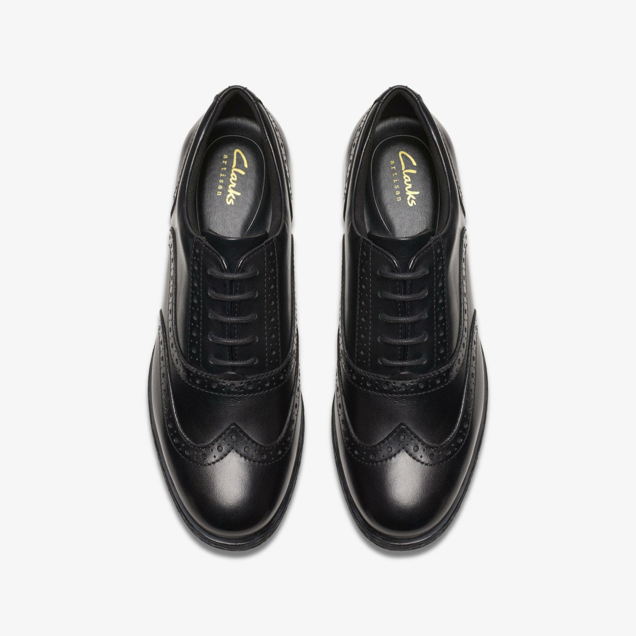 Havisham Oak Black Leather Clarks Women