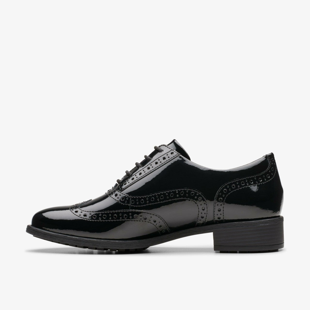 Havisham Oak Black Patent Clarks Women