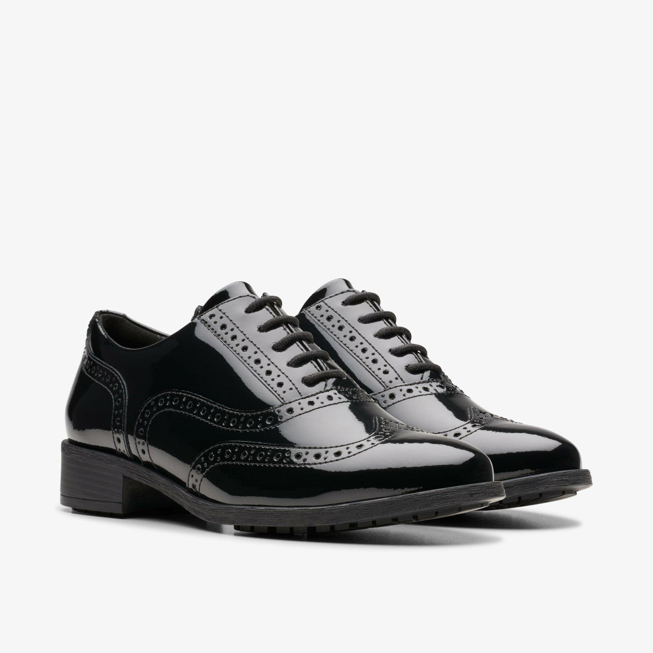 Havisham Oak Black Patent Clarks Women