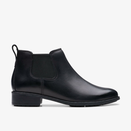 Havisham Top Ankle Boot Black Leather Clarks Women