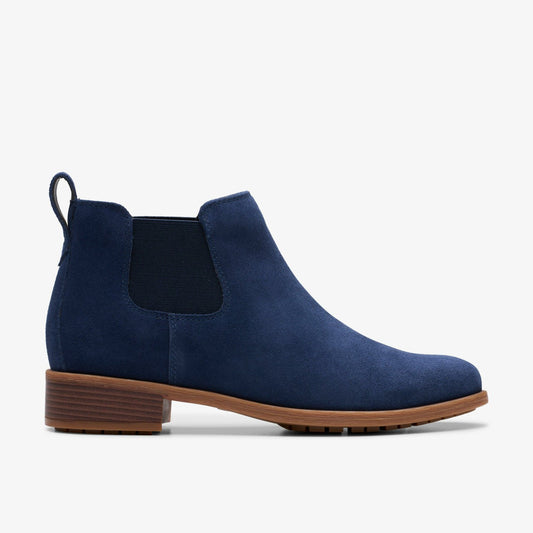Havisham Top Ankle Boot Navy Suede Clarks Women