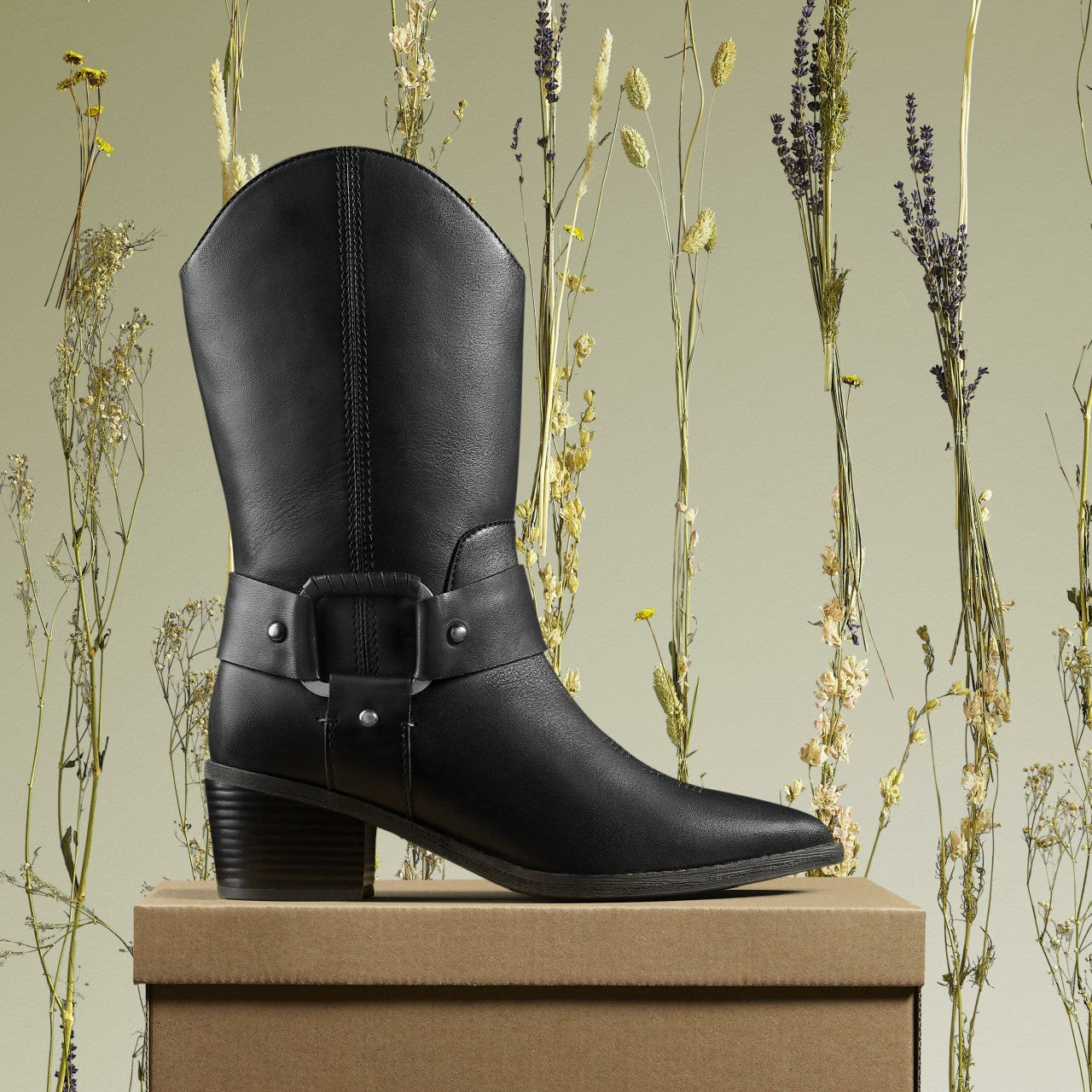 Morzine Rise Black Leather Clarks Women