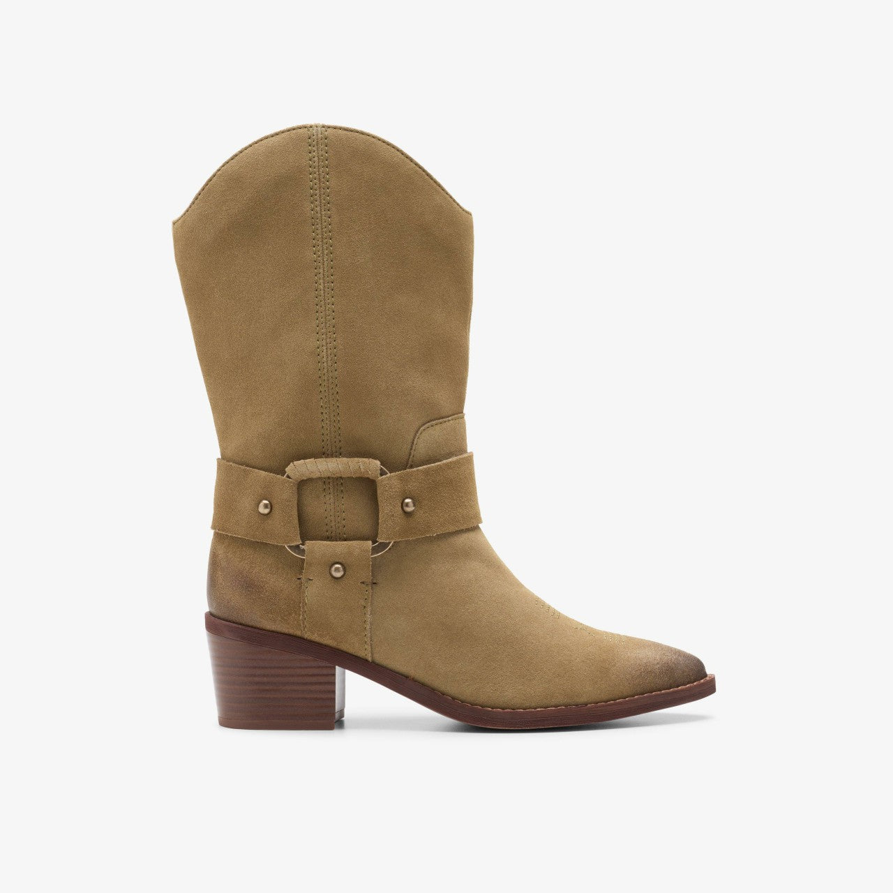 Morzine Rise Dark Sand Suede Clarks Women