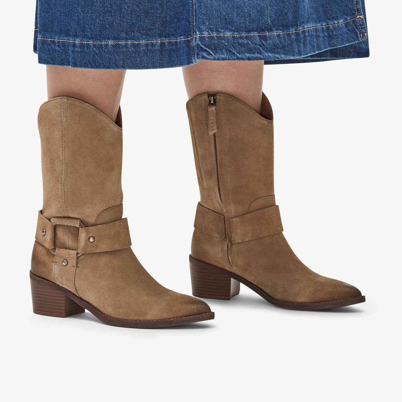 Morzine Rise Dark Sand Suede Clarks Women