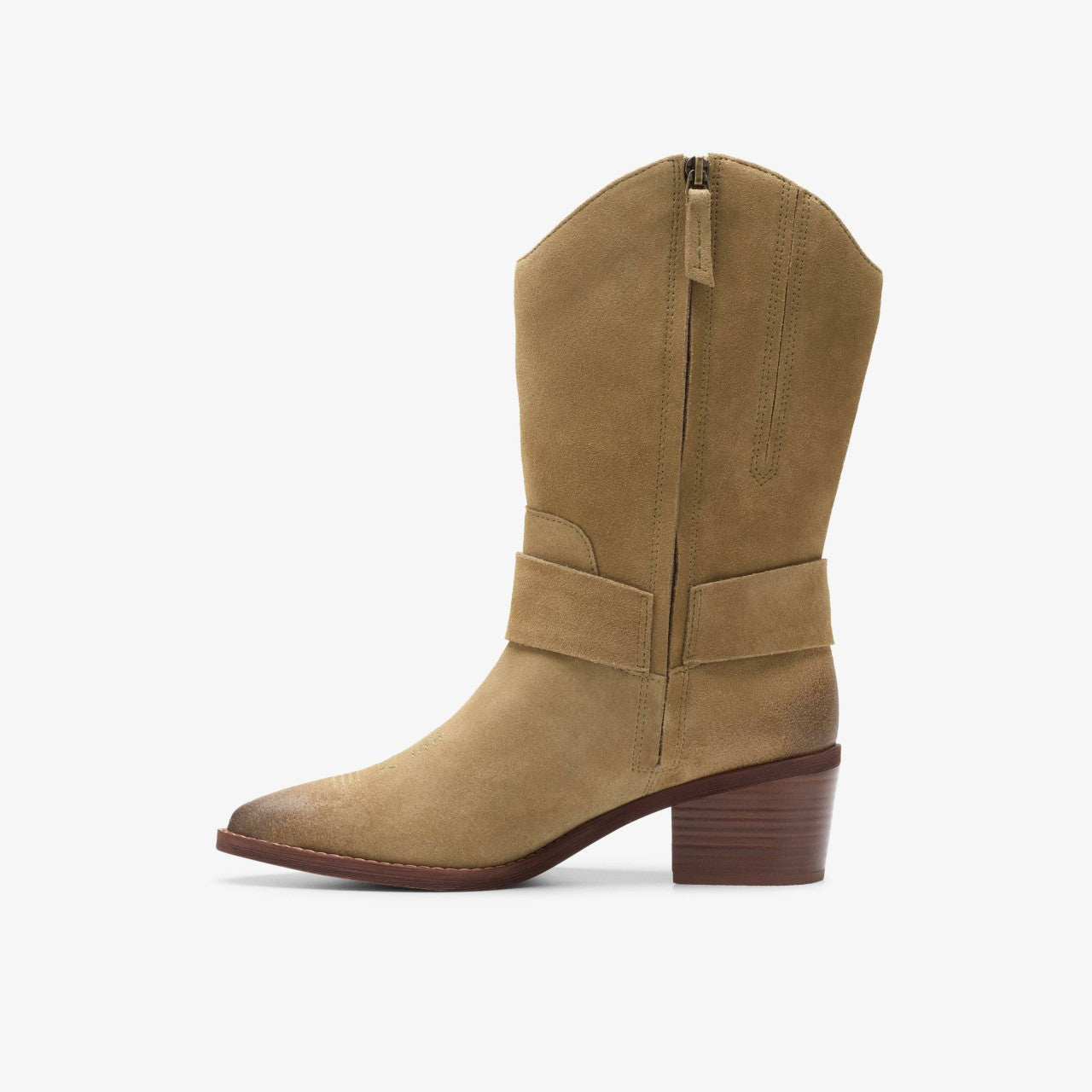 Morzine Rise Dark Sand Suede Clarks Women