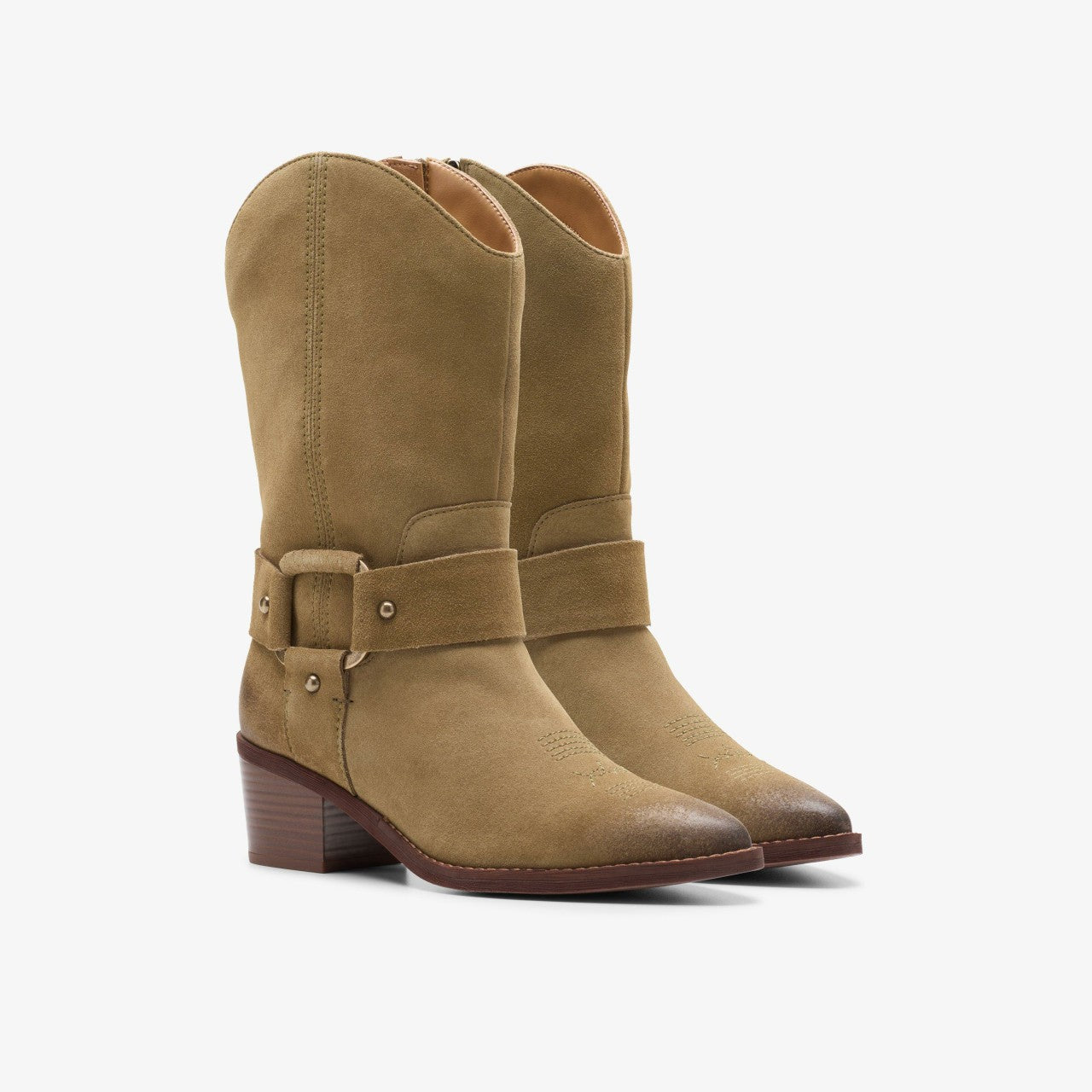 Morzine Rise Dark Sand Suede Clarks Women