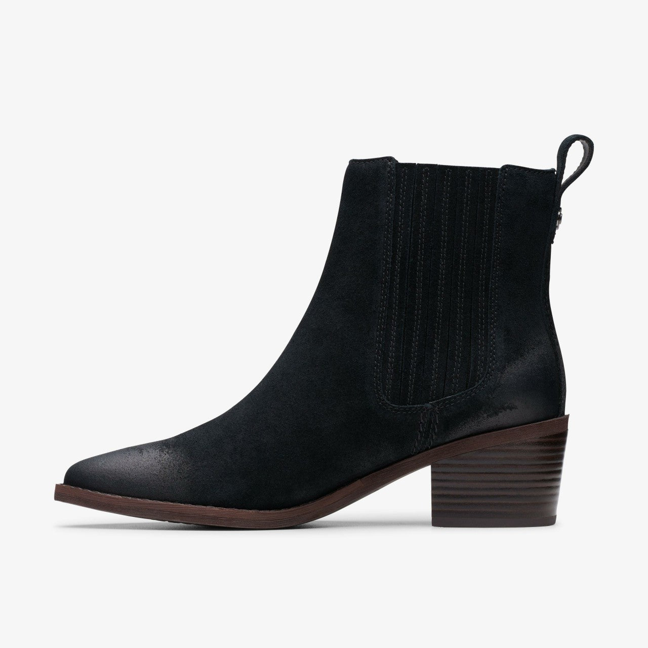 Morzine Top Ankle Boot Black Suede Clarks Women