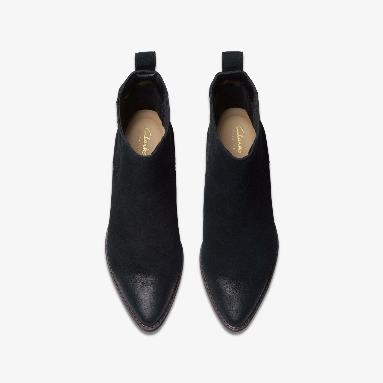 Morzine Top Ankle Boot Black Suede Clarks Women