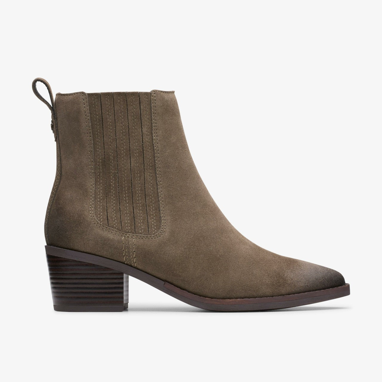 Morzine Top Ankle Boot Mole Grey Suede Clarks Women