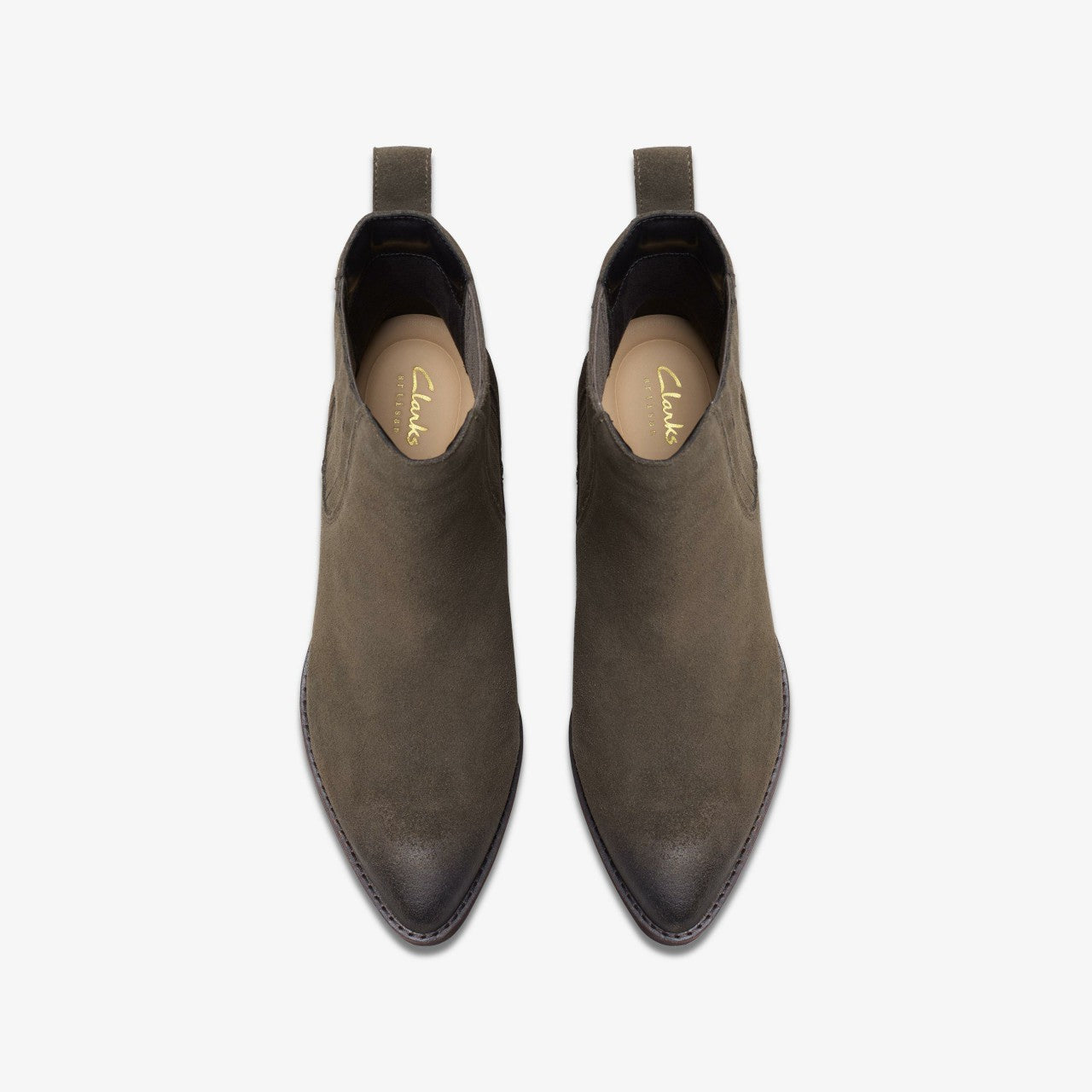 Morzine Top Ankle Boot Mole Grey Suede Clarks Women