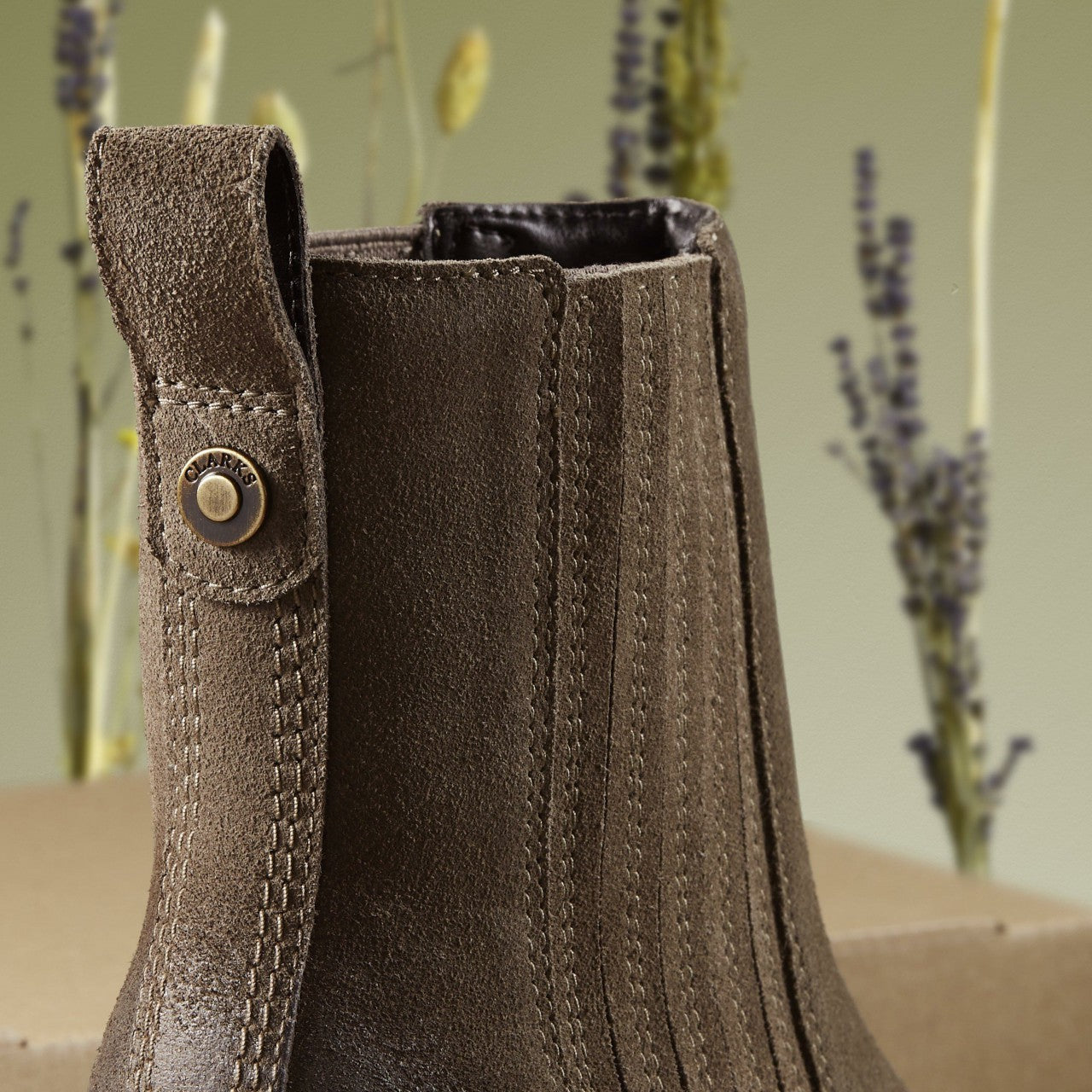 Morzine Top Ankle Boot Mole Grey Suede Clarks Women