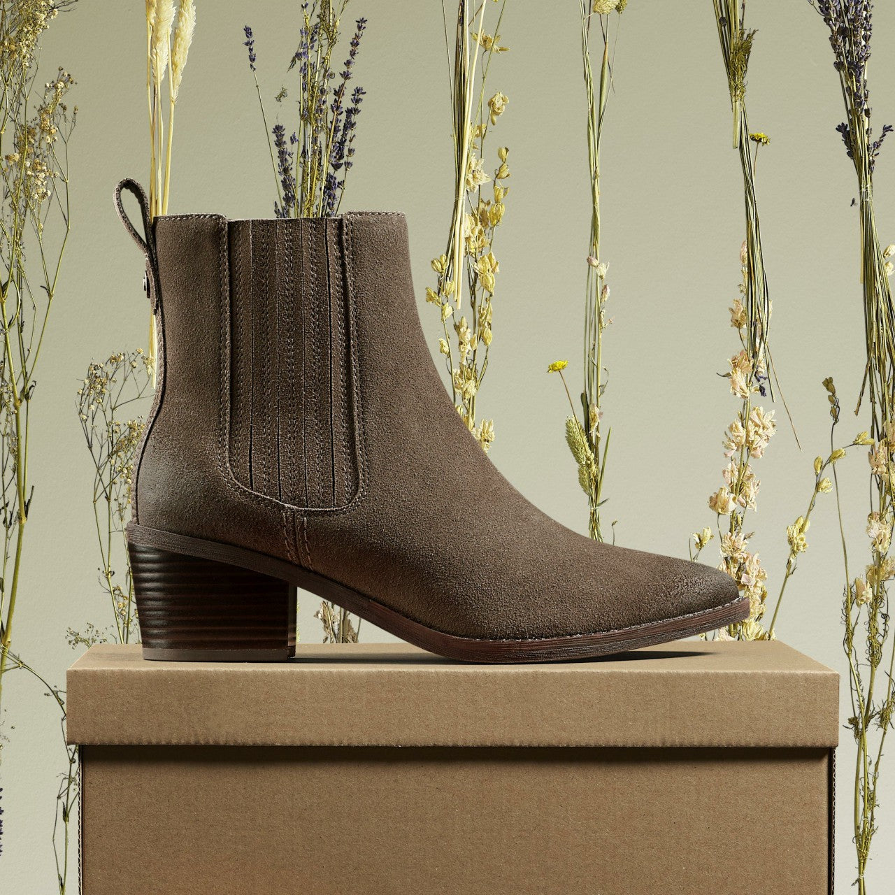 Morzine Top Ankle Boot Mole Grey Suede Clarks Women