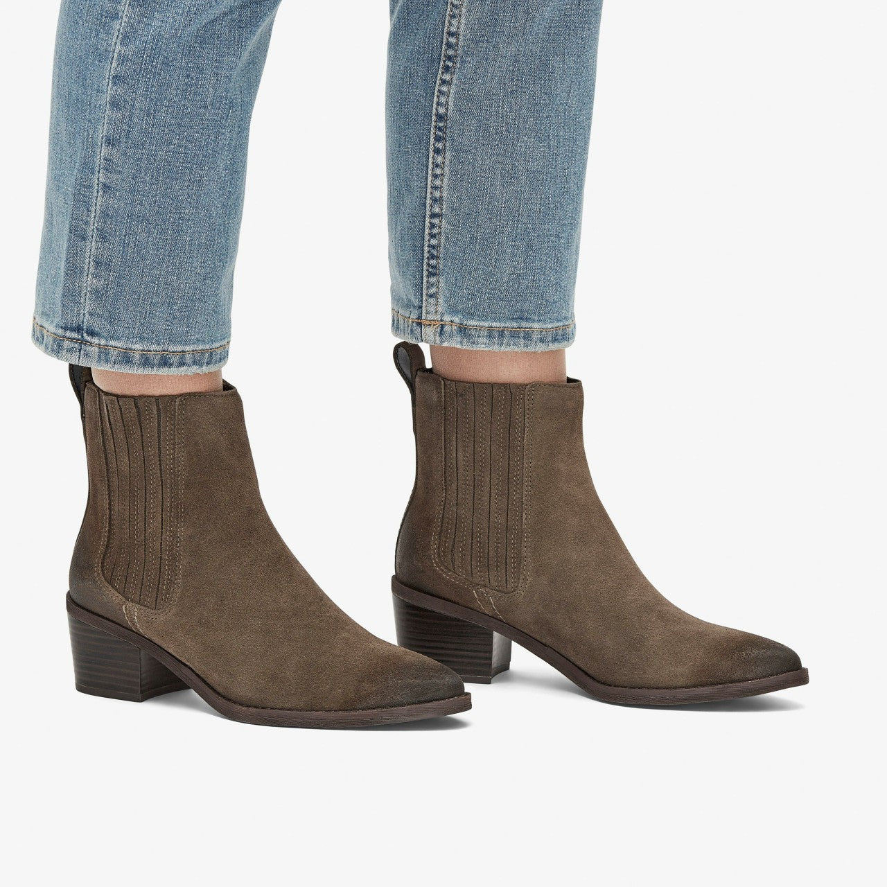 Morzine Top Ankle Boot Mole Grey Suede Clarks Women