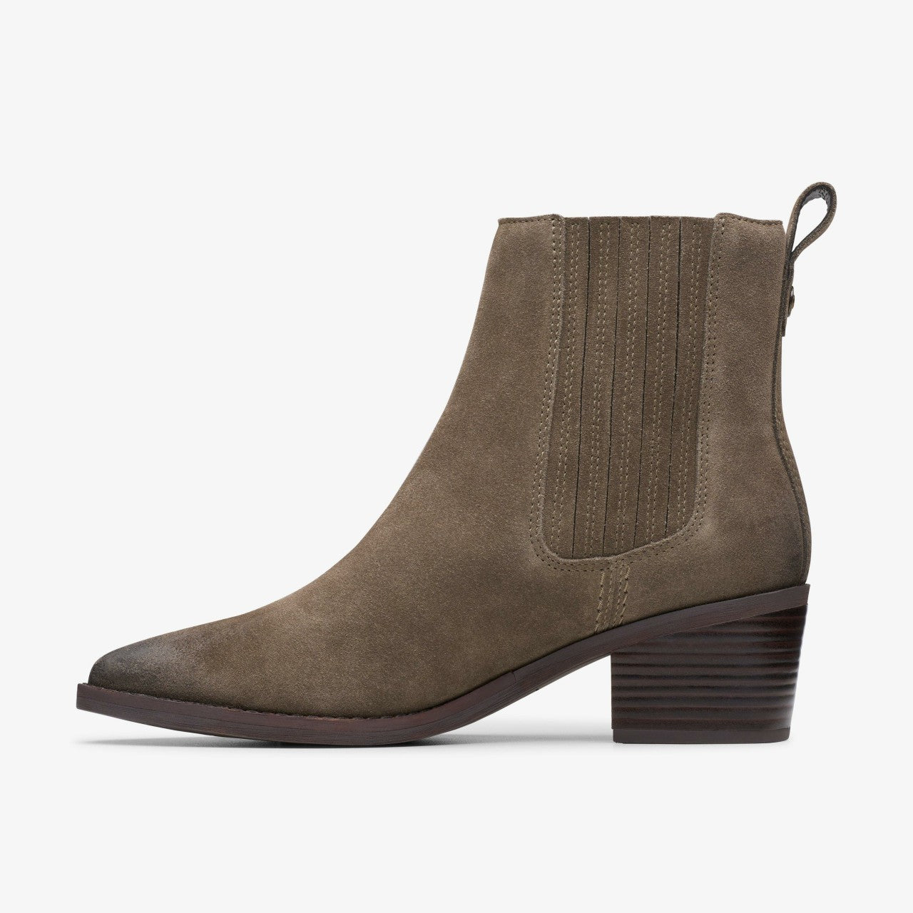 Morzine Top Ankle Boot Mole Grey Suede Clarks Women