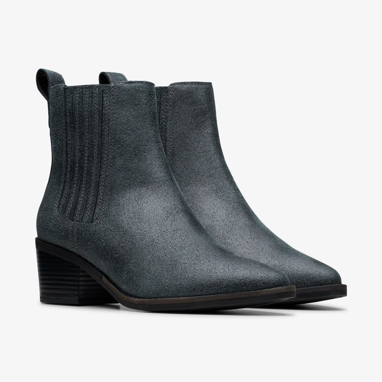 Morzine Top Ankle Boot Pewter Metallic Clarks Women