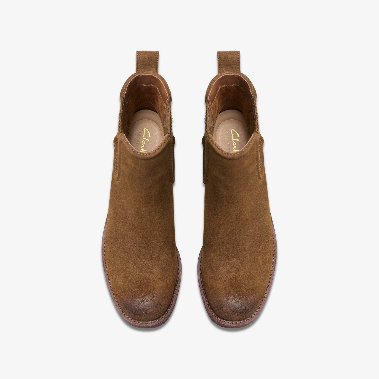 Chamberly Top Walnut Suede Clarks Women