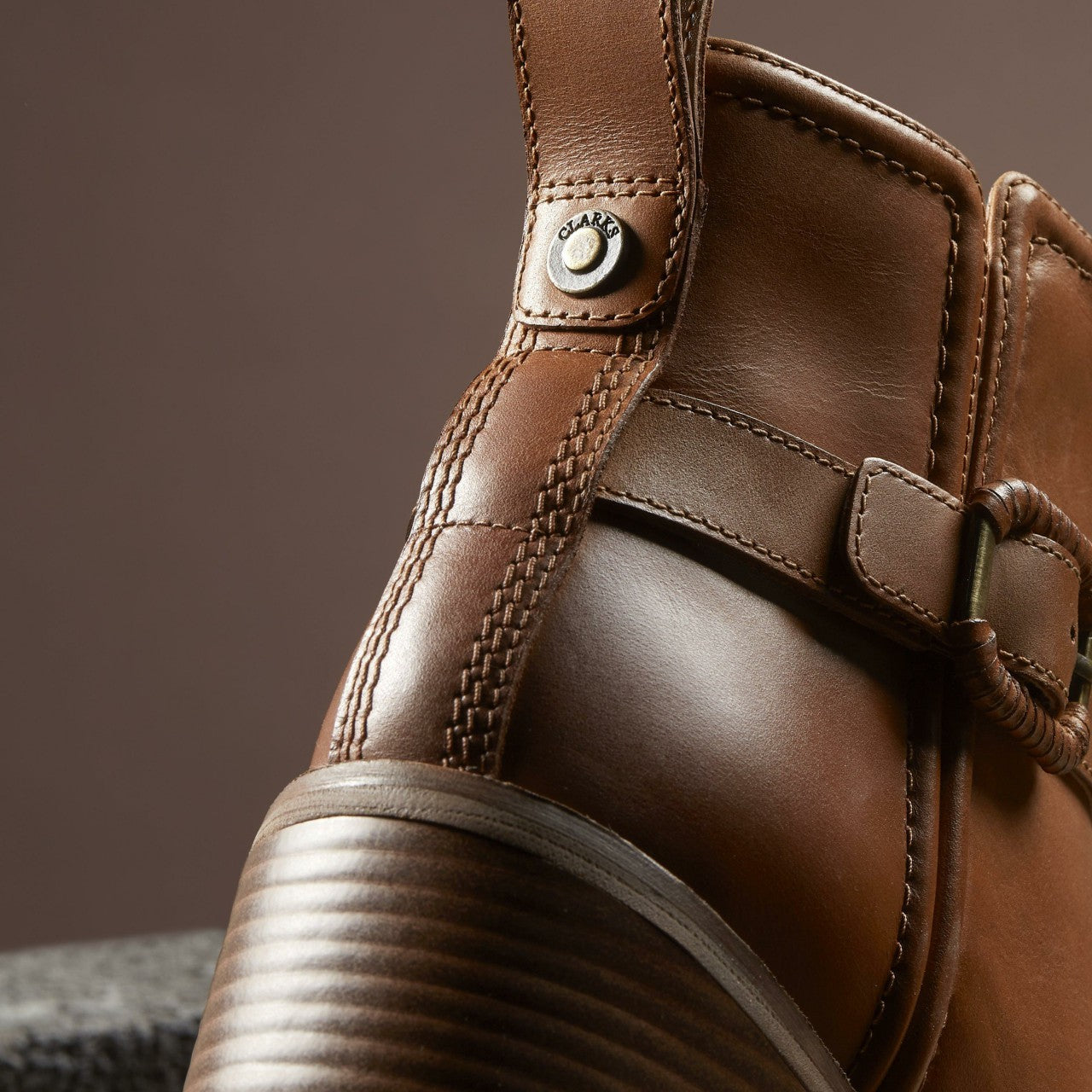 Chamberly Trim Mid Tan Leather Clarks Women