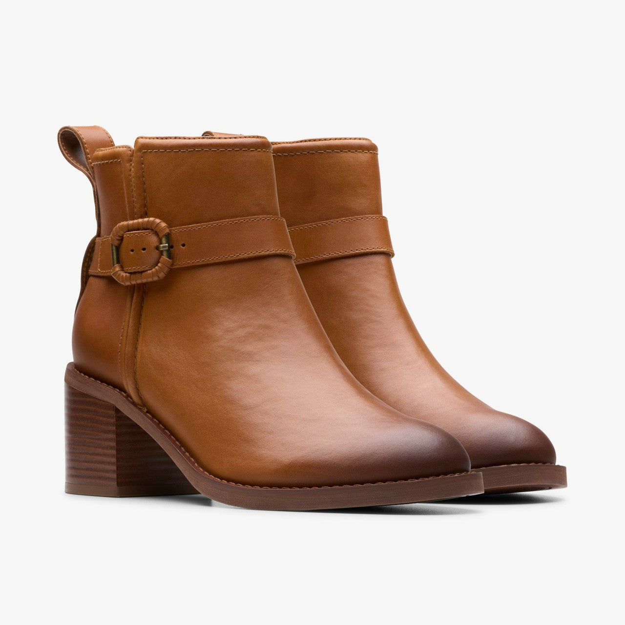 Chamberly Trim Mid Tan Leather Clarks Women