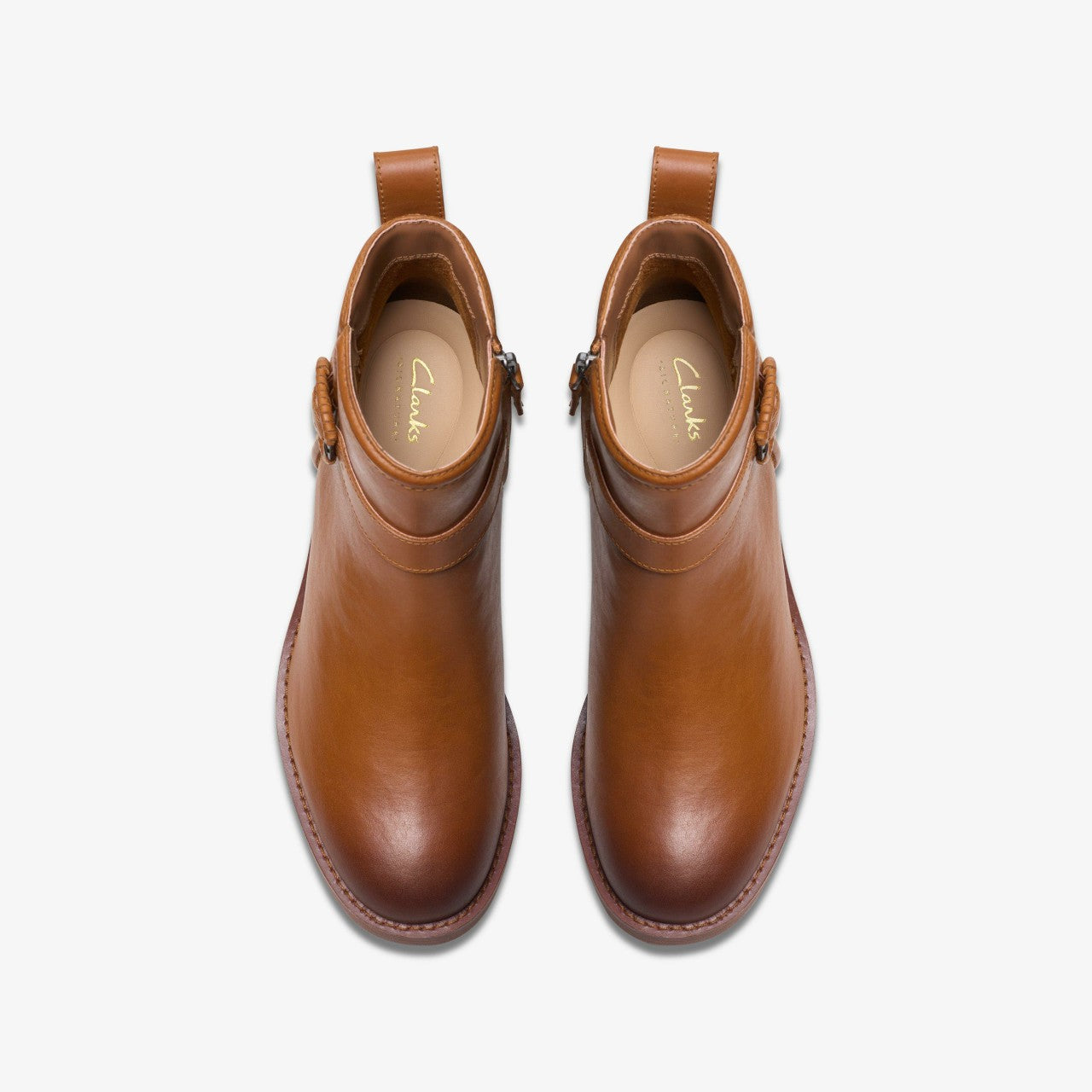 Chamberly Trim Mid Tan Leather Clarks Women