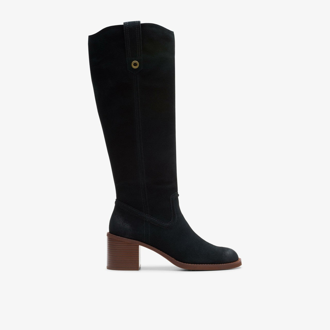 Chamberly Up Black Suede Clarks Women