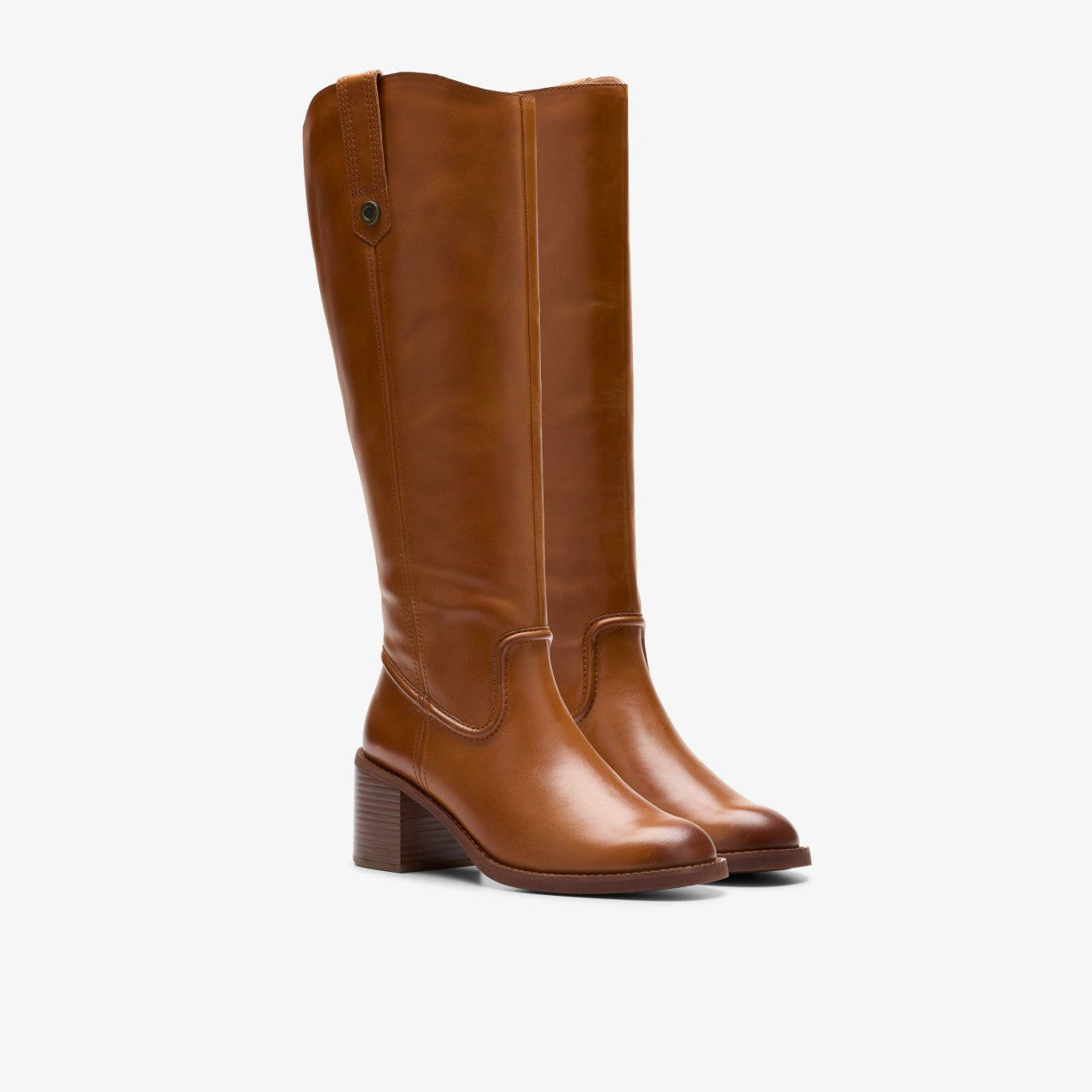Chamberly Up Mid Tan Leather Clarks Women