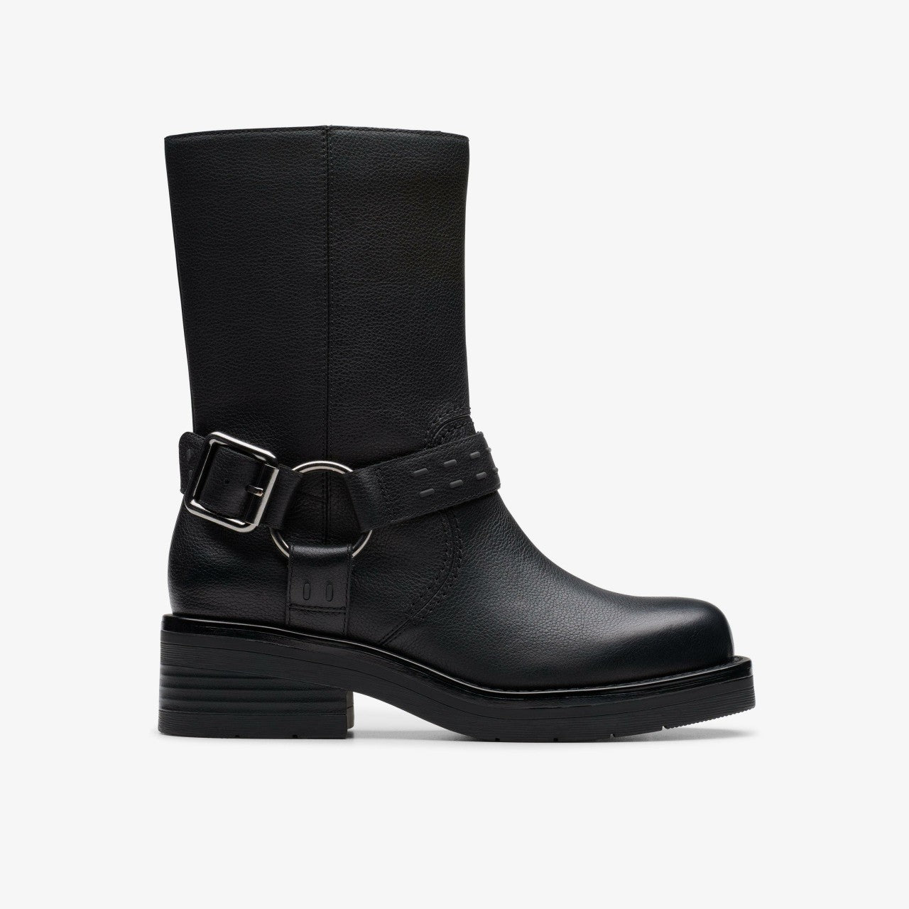 Rebelle Up Black Leather Clarks Women