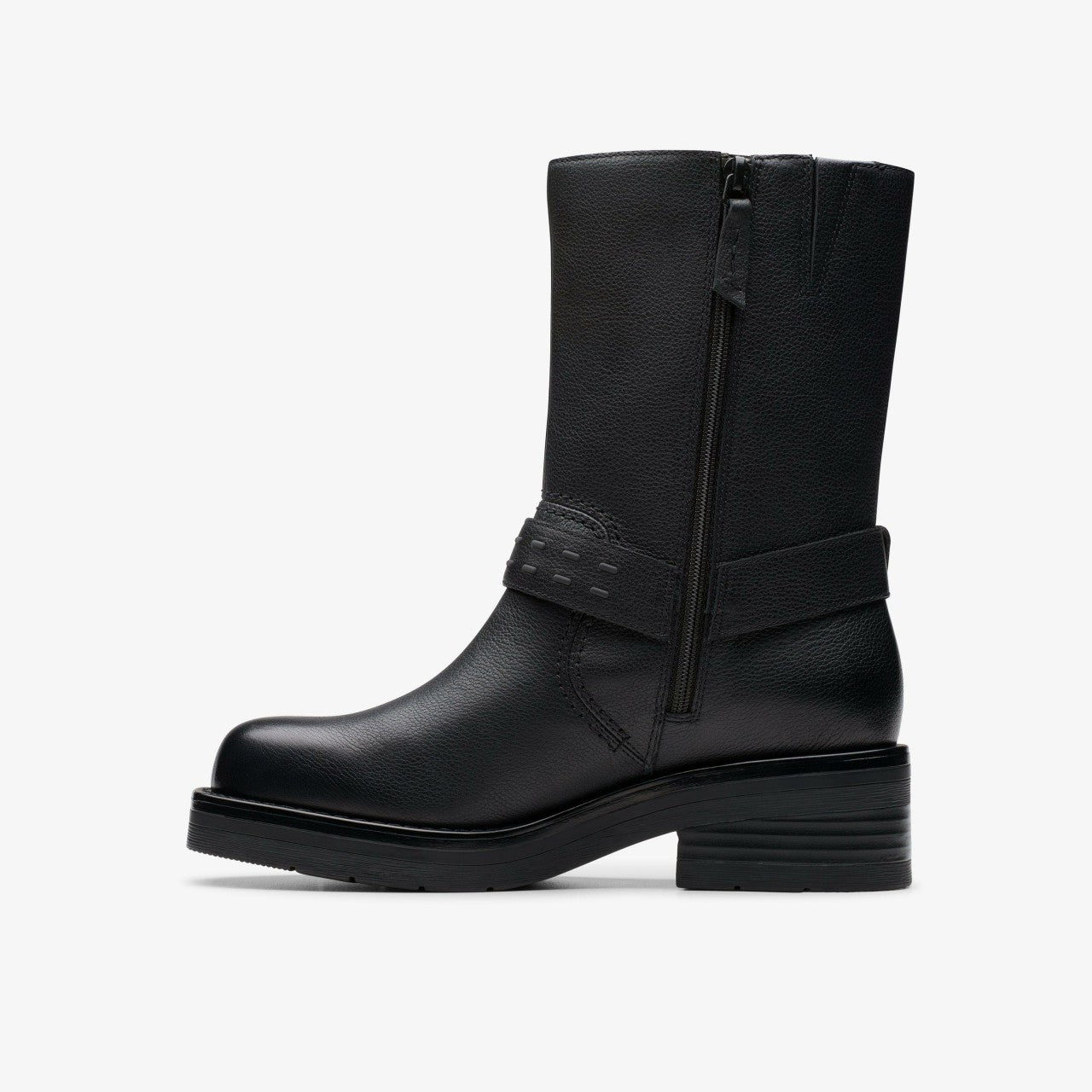 Rebelle Up Black Leather Clarks Women