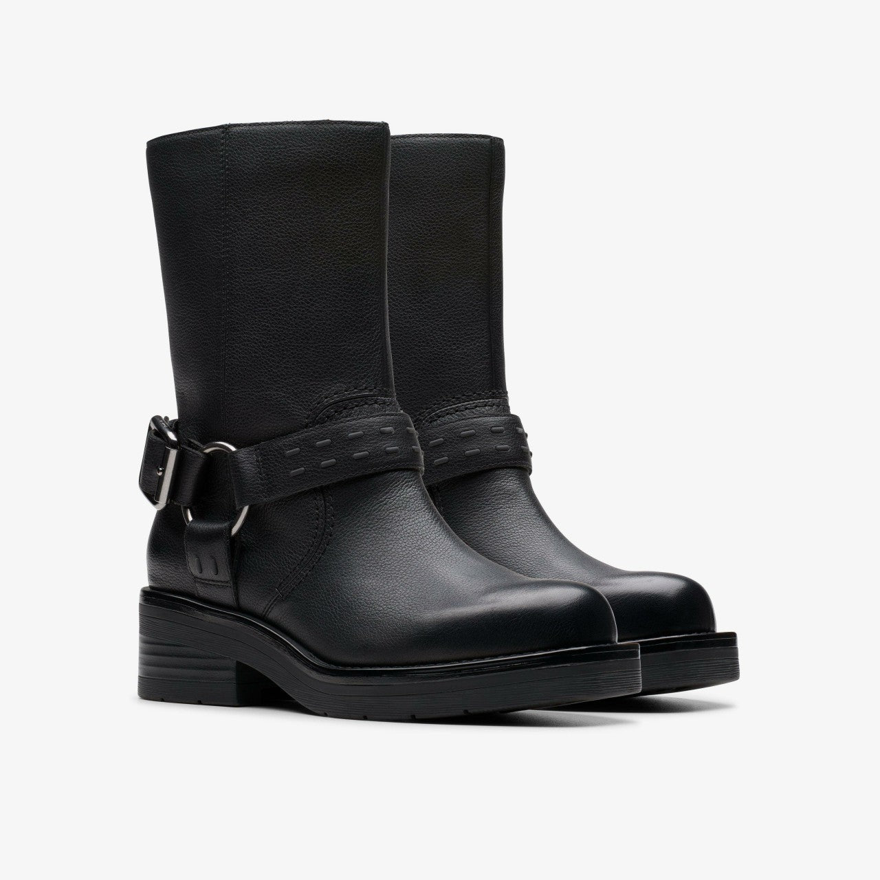Rebelle Up Black Leather Clarks Women