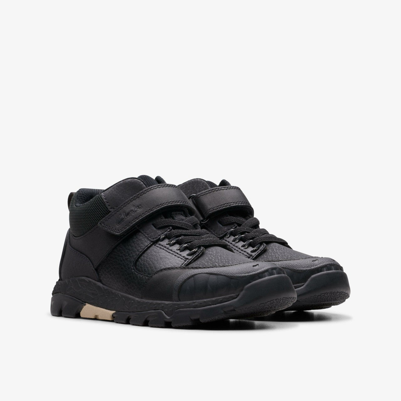 Steggy 2 Glow Kid Black Leather Clarks Kids