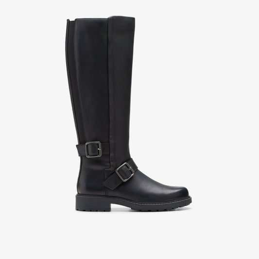 Orinoco2 Tall Black Leather Clarks Women
