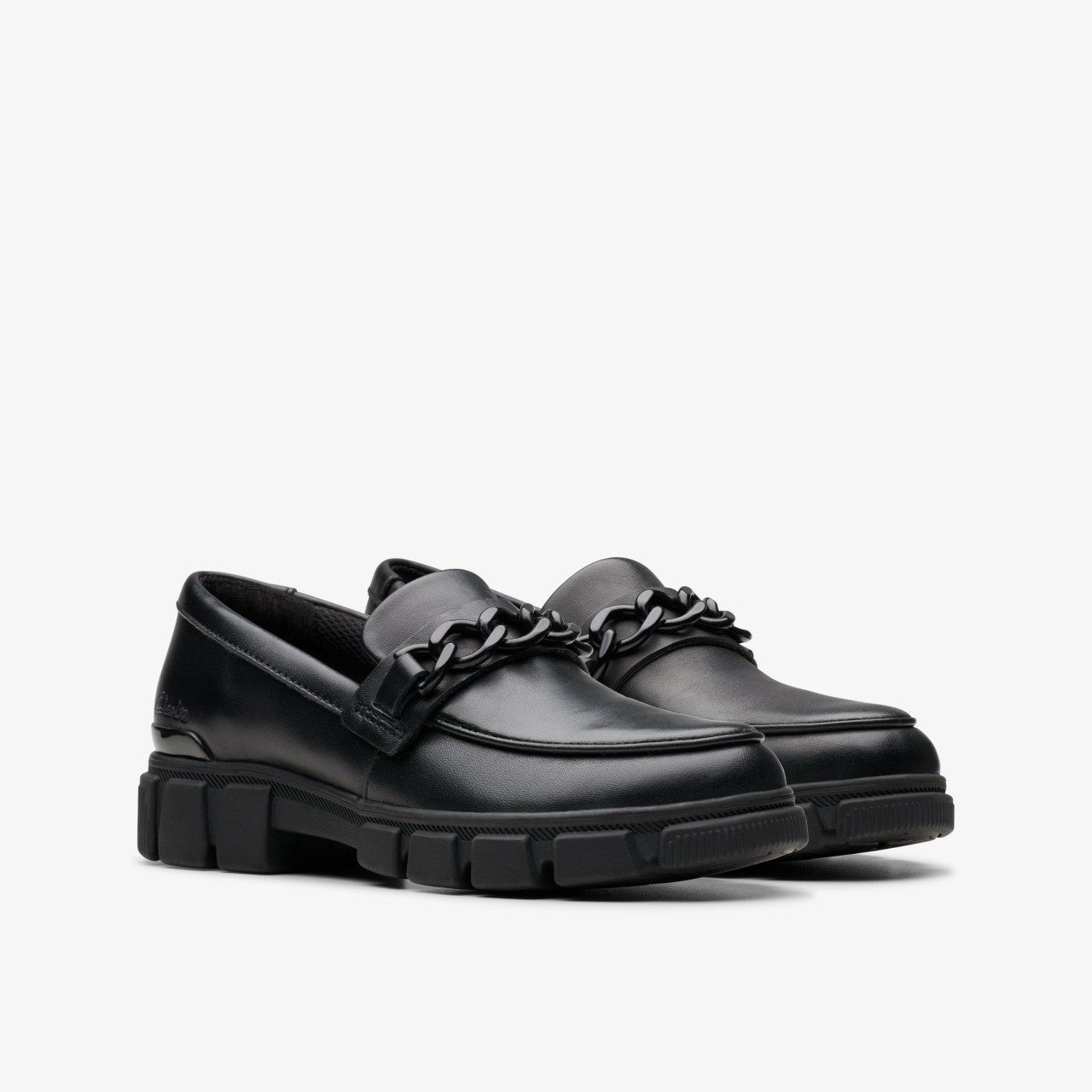 Evyn Walk Kid Black Leather Clarks Kids