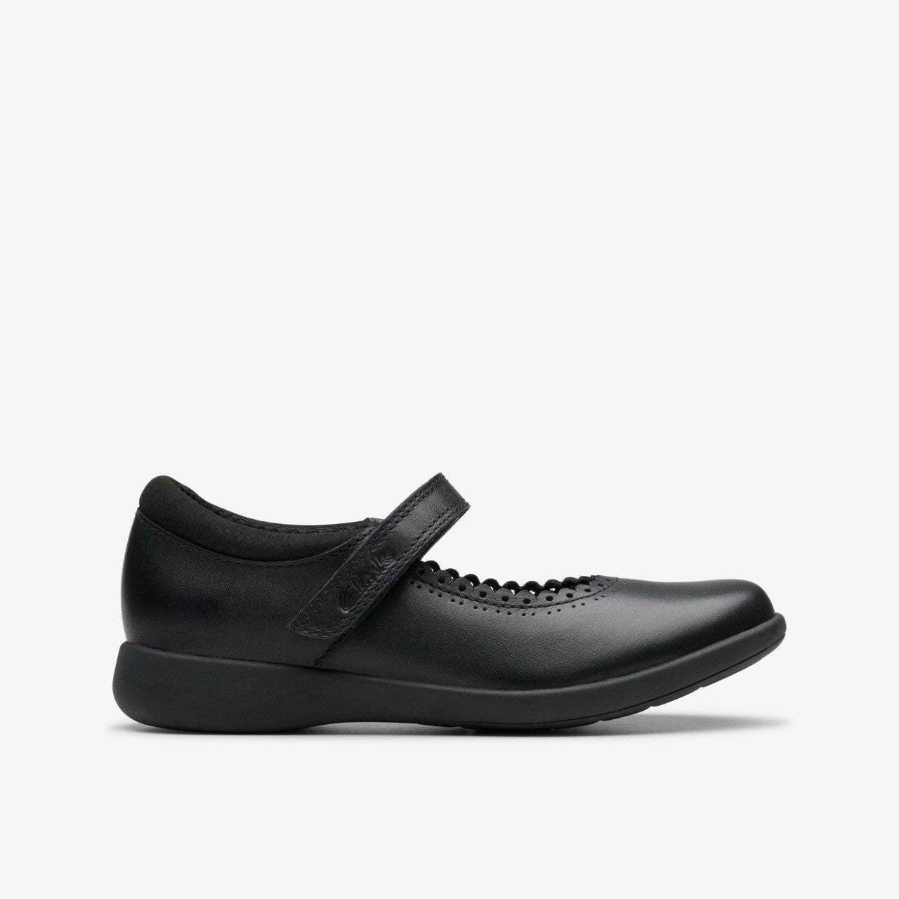 Etch Pure Kid Black Leather Clarks Kids