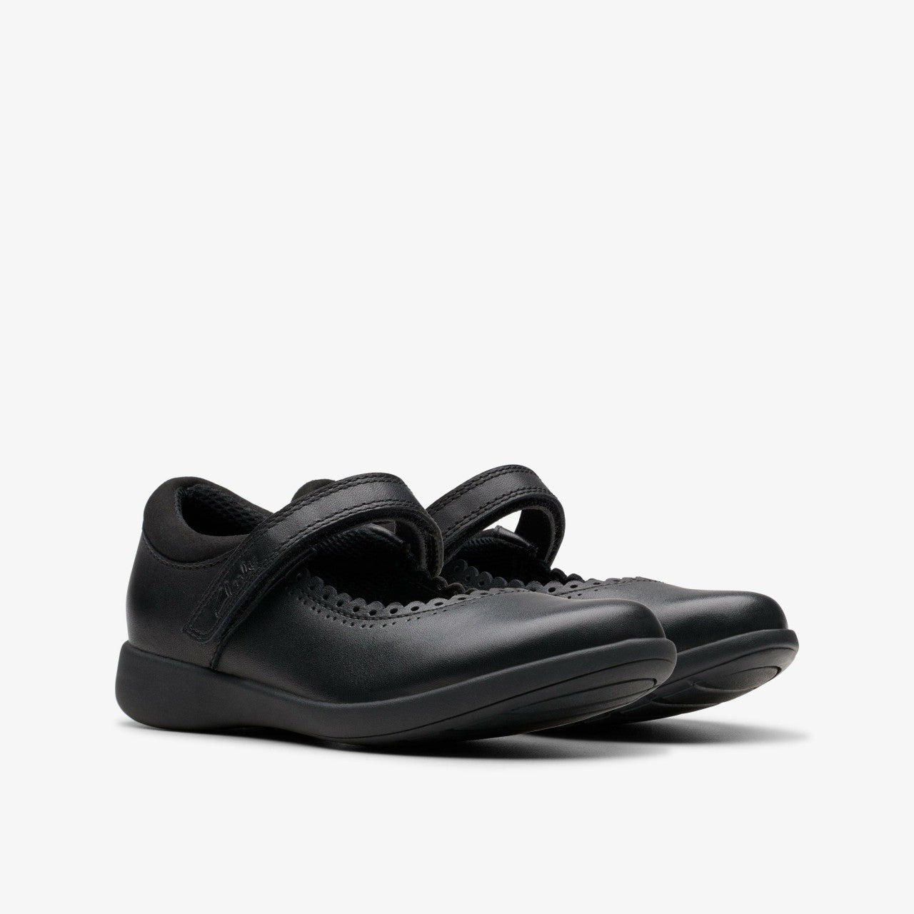 Etch Pure Kid Black Leather Clarks Kids