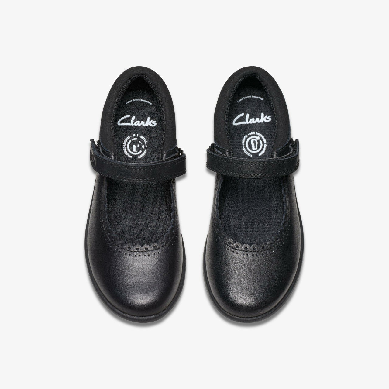 Etch Pure Kid Black Leather Clarks Kids