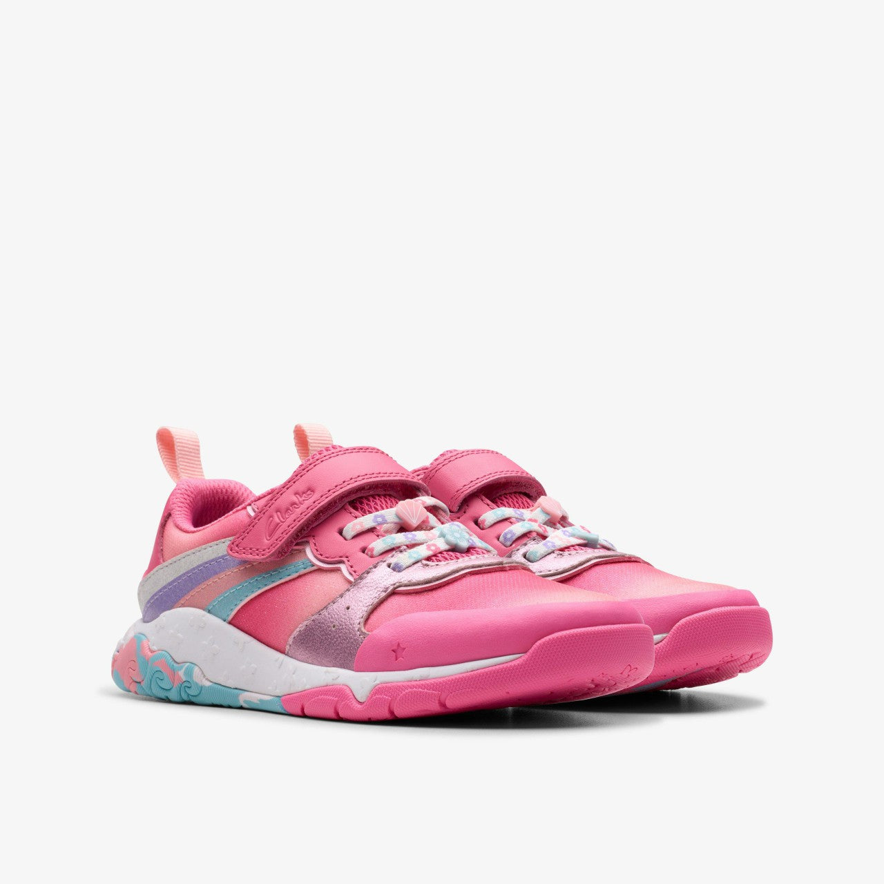 Tidal Star Kid Bright Pink Combination Clarks Kids