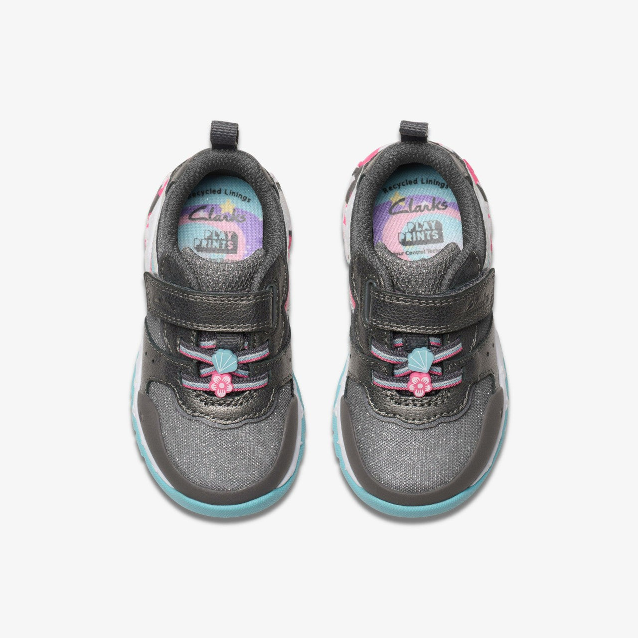 Tidal Star Toddler Gun Metal Clarks Babies|Kids