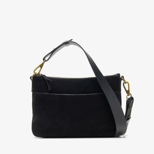 Willow Cross Black Suede Clarks Women