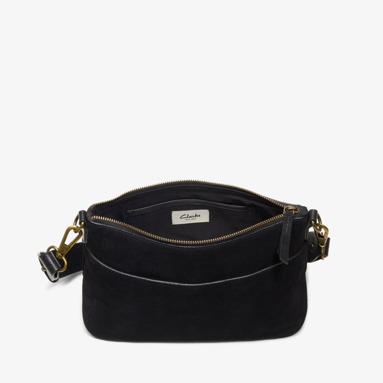 Willow Cross Black Suede Clarks Women