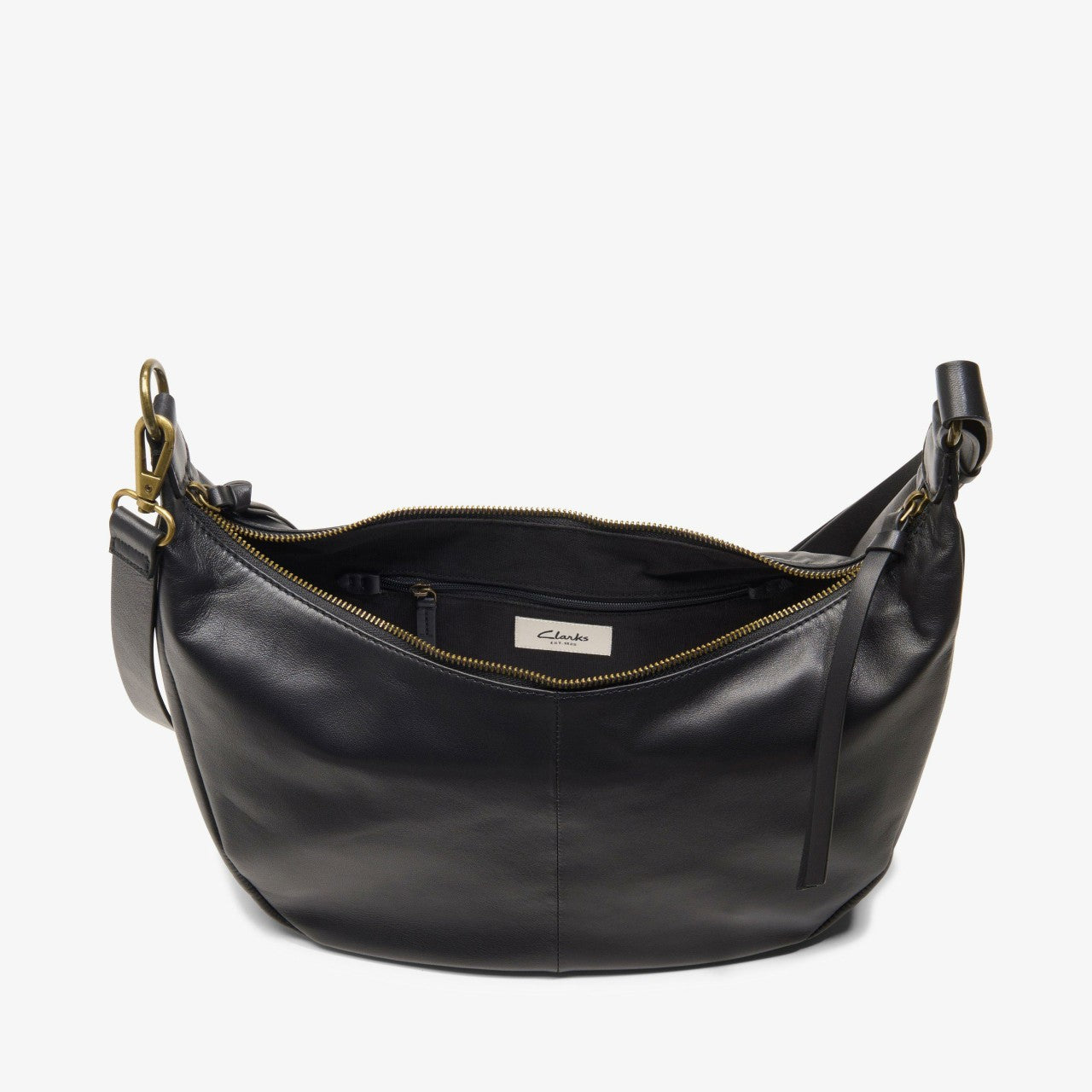 Willow Moon Black Leather Clarks Women