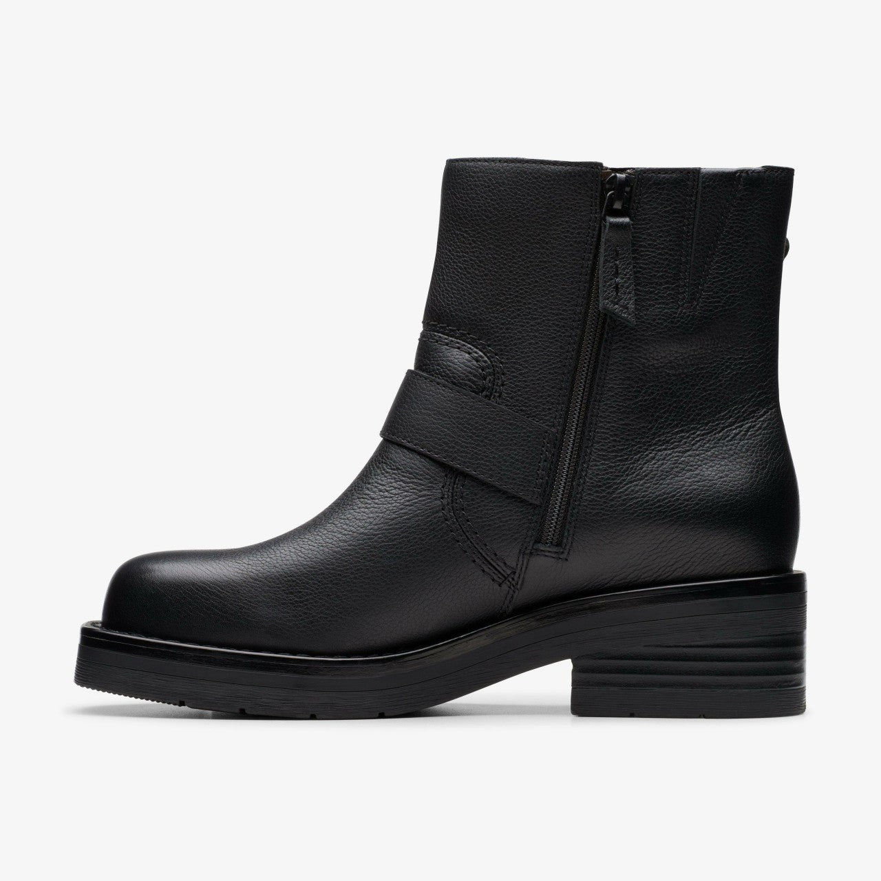 Rebelle Buckle Black Leather Clarks Women