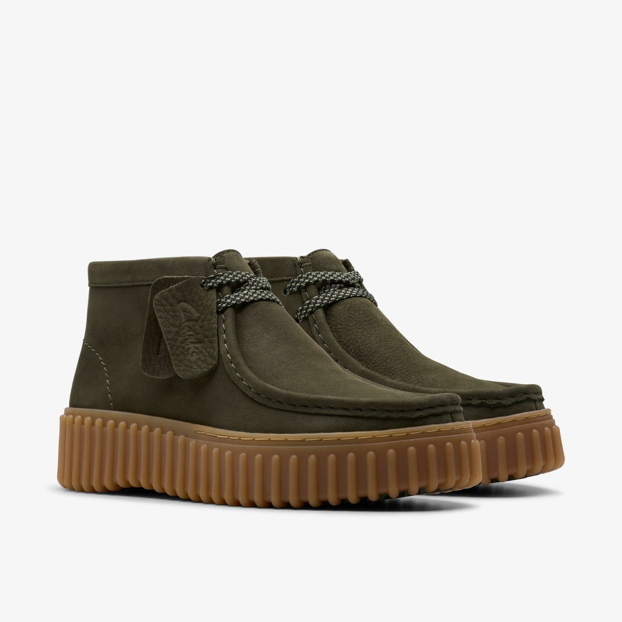 Torhill Moss Dark Green Nubuck Clarks Women