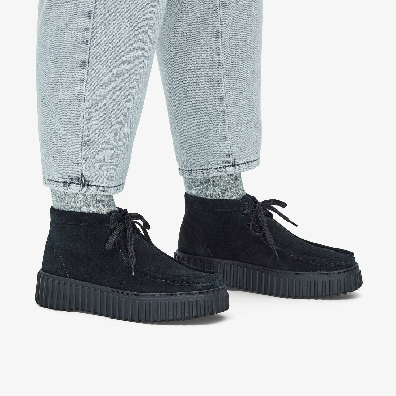 Torhill Moss Black Suede Clarks Women