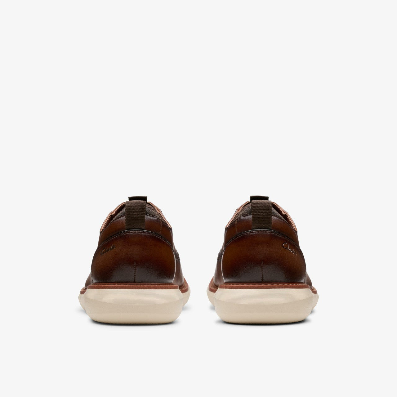 Brantin Plain Dark Tan Leather Clarks Men