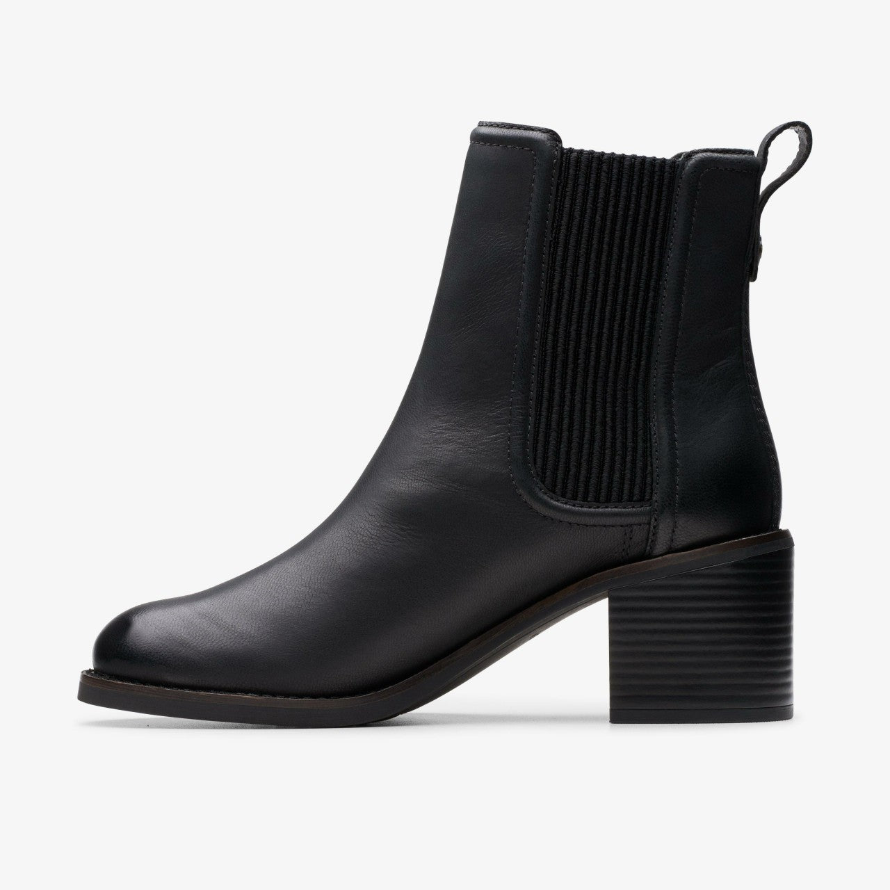 Chamberly Top Black Leather Clarks Women