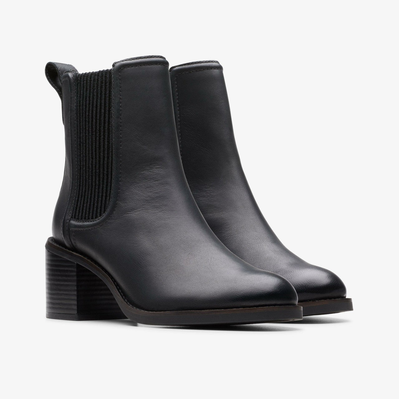 Chamberly Top Black Leather Clarks Women