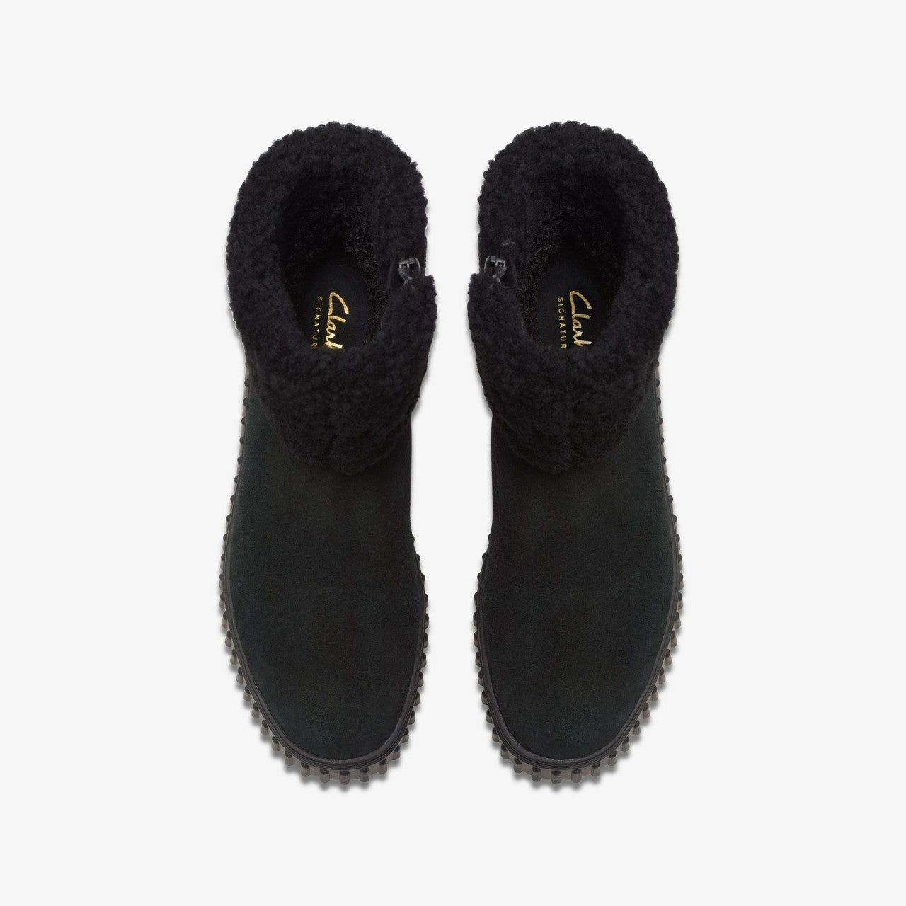 Torhill Turn Black Warmlined Suede Clarks Women