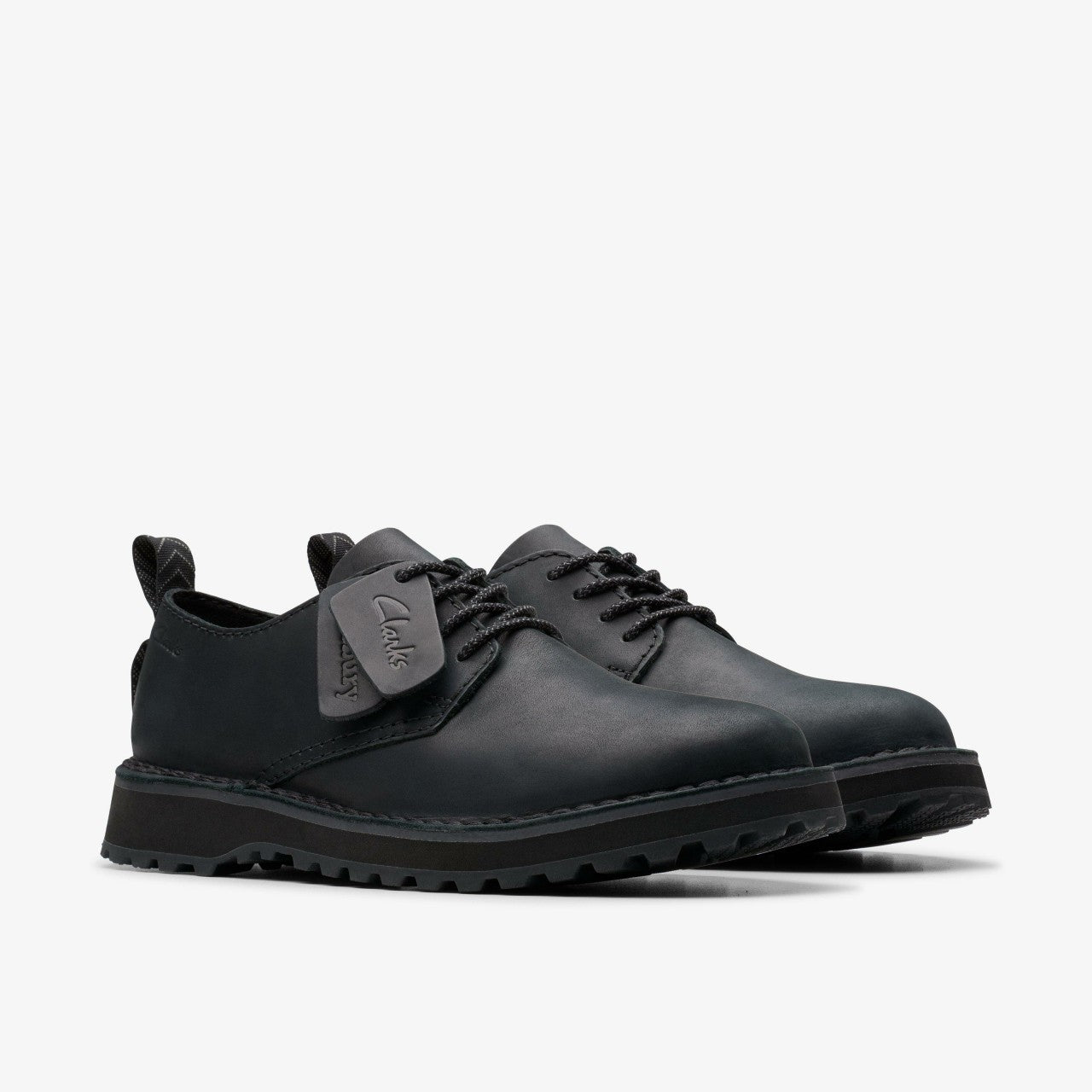 Solsbury Lace Black Leather Clarks Men